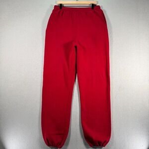 Vintage Russell Athletic Sweatpants Jogger Men 2XLT Red Fleece Tapered Solid USA